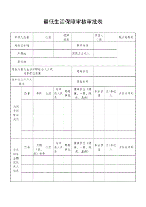 最低生活保障审核审批表.docx