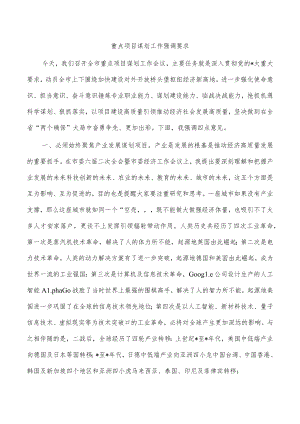 重点项目谋划工作强调要求.docx