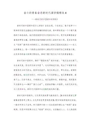 奋斗的青春奋进新时代演讲稿精选4.docx