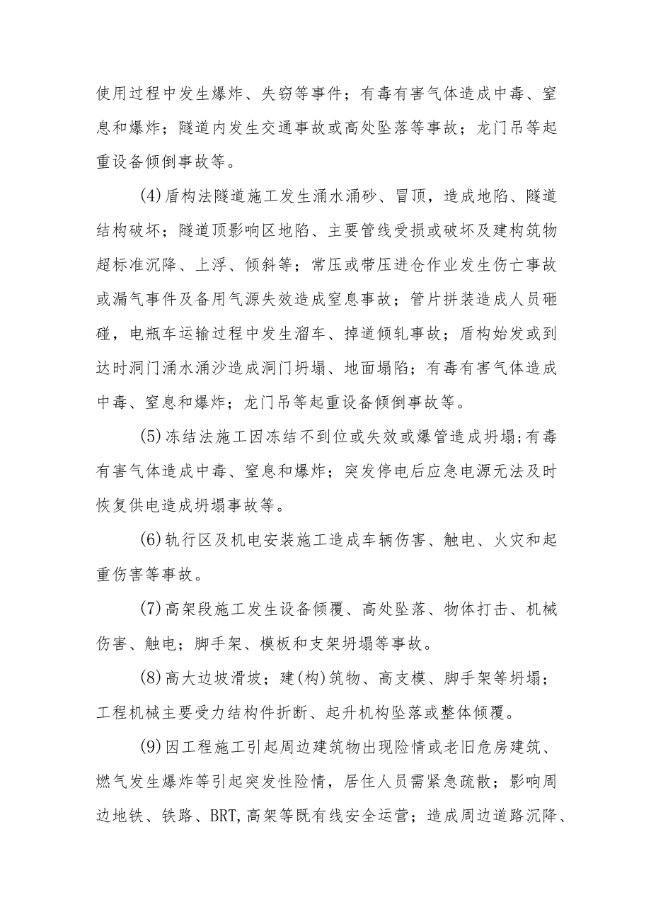 城市轨道交通工程突发事件专项应急预案（试行）.docx_第3页