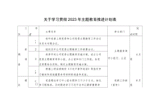 学习贯彻2023年主题教育推进计划表.docx