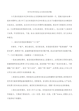 村书记和村委会主任培训班讲稿.docx