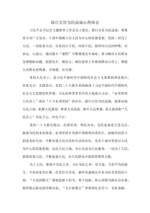 践行宗旨为民造福心得体会.docx