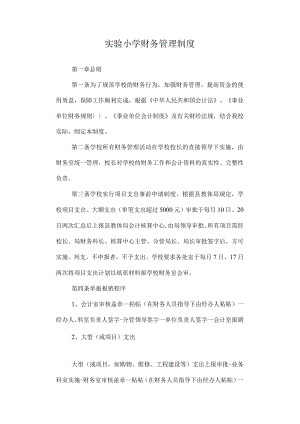 实验小学财务管理制度.docx