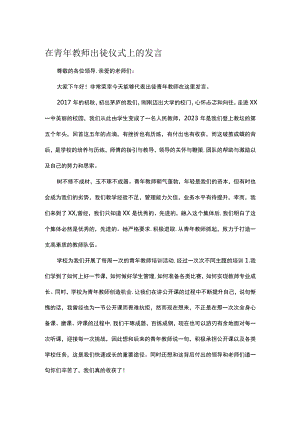 在青年教师出徒仪式上的发言.docx