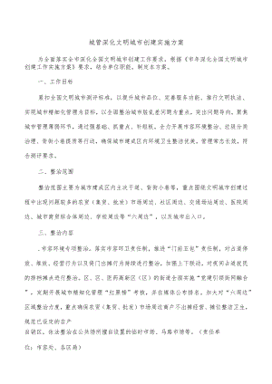 城管深化文明城市创建实施方案.docx