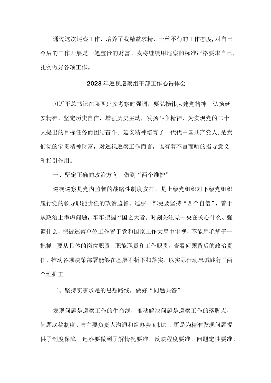 新编市区纪检工作员2023年巡察组巡检工作个人心得体会 合集六篇.docx_第3页