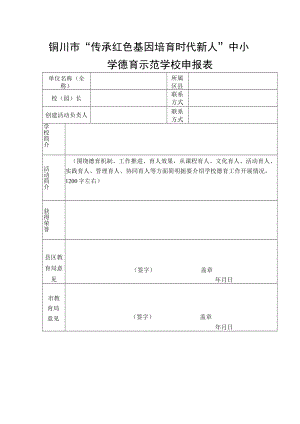 铜川市“传承红色基因培育时代新人”中小学德育示范学校申报表.docx