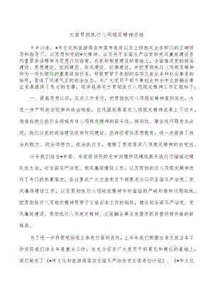 文旅贯彻执行八项规定精神总结.docx