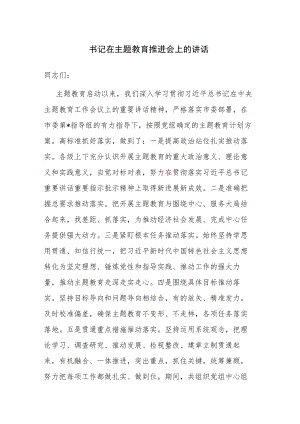 领导干部在2023年主题教育推进会上的讲话材料范文2篇.docx