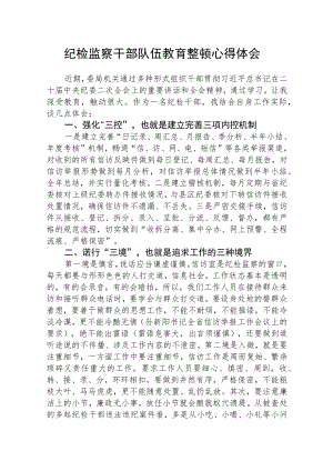 关于2023年纪检监察干部队伍教育整顿的心得体会(最新3份).docx