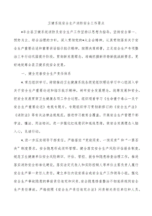 卫健系统安全生产消防安全工作要点.docx
