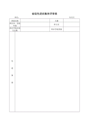 省级先进班集体评审表.docx