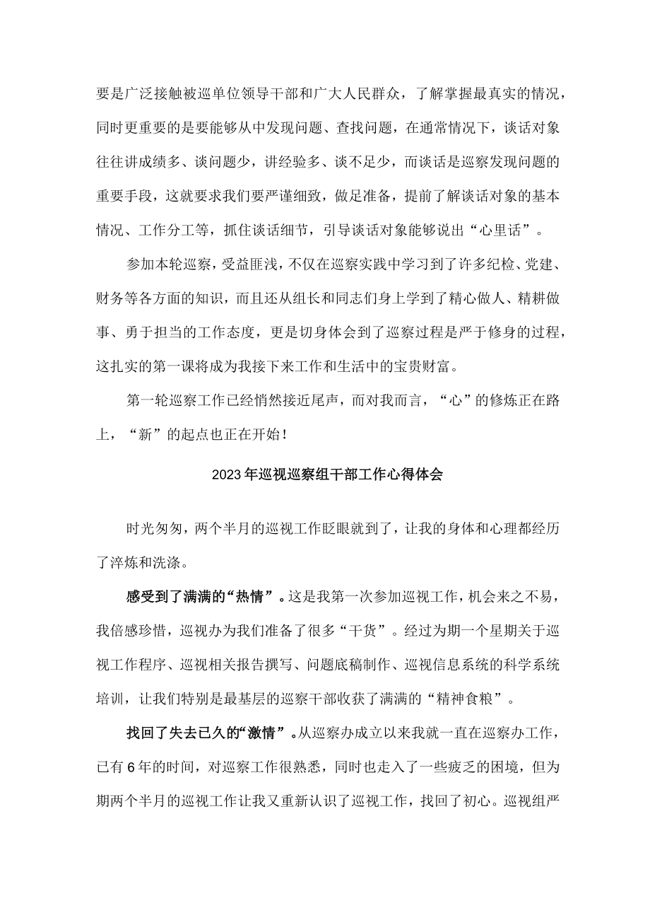 新编全省2023年纪检巡察组巡检工作个人心得体会 汇编八份.docx_第2页