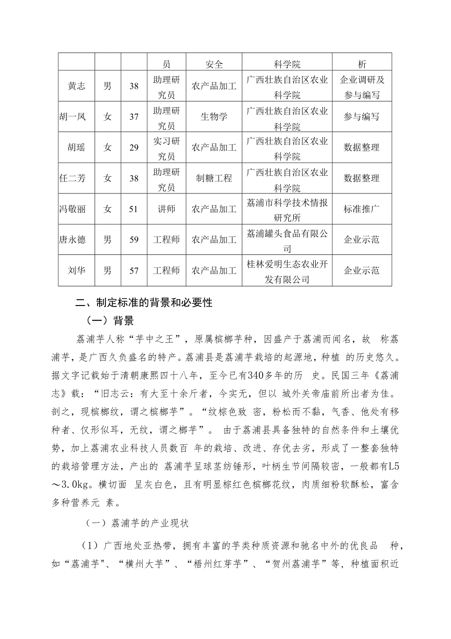 荔浦芋脆片加工技术规程编制说明.docx_第2页