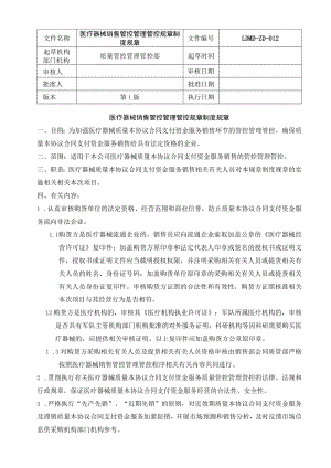 办公文档范本医疗器械销售管理制度.docx