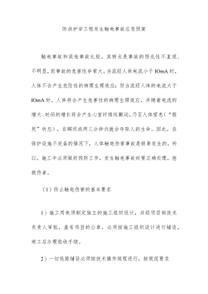 防洪护岸工程发生触电事故应急预案.docx
