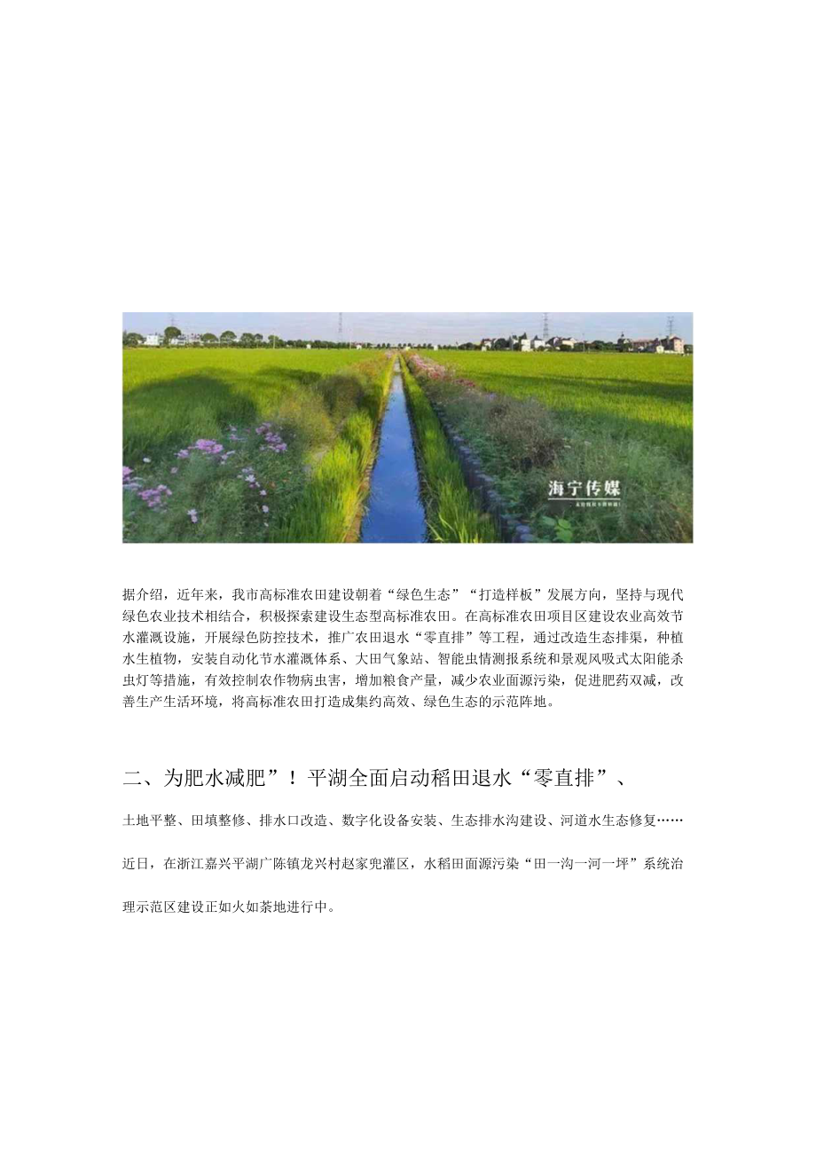 嘉兴市农田退水“零直排-周王庙镇长春村高标准农田示范项目.docx_第2页