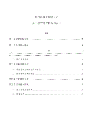 加气混凝土砌块公司员工绩效考评指标与设计.docx