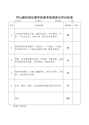 附件5：坪山新区绿化管养检查考核观感分评分标准.docx
