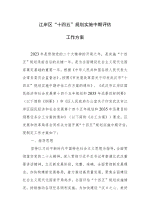 江岸区“十四五”规划实施中期评估工作方案.docx