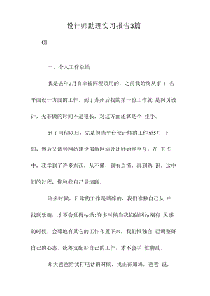 设计师助理实习报告3篇.docx