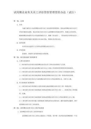 办公文档范本试用期员工评估管理办法.docx