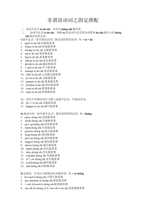 非谓语动词之固定搭配及练习题.docx