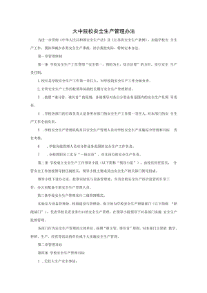 大中院校安全生产管理办法.docx