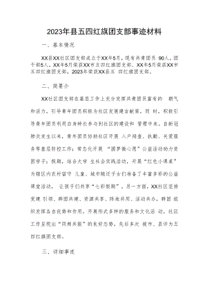 2023年县五四红旗团支部事迹材料.docx