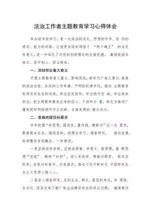 法治工作者主题教育学习心得体会.docx
