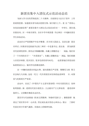 新团员集中入团仪式示范活动总结.docx