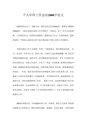 个人年终工作总结2000字范文.docx