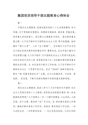 集团党员领导干部主题教育心得体会六篇.docx