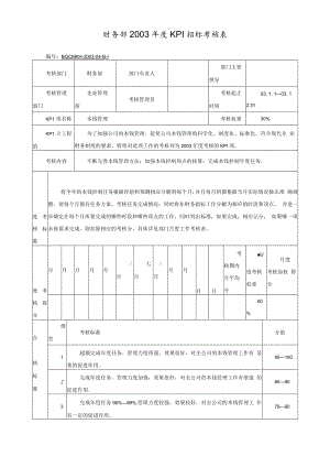 财务部KPI——成本管理 .docx