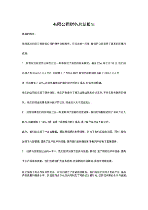 有限公司财务总结报告.docx