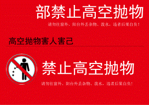 禁止高空抛物提示牌粘贴牌标识牌.docx