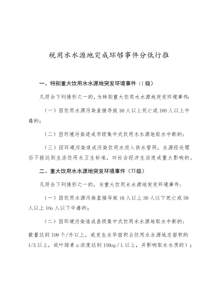 饮用水水源地突发环境事件分级标准.docx