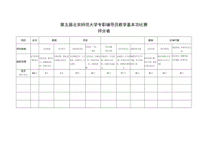 第五届北京师范大学专职辅导员教学基本功比赛评分表.docx