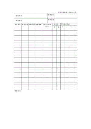 高强度螺栓施工检查记录表.docx