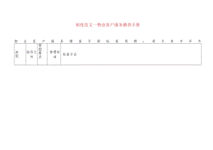 制度范文--物业客户服务稽查手册.docx
