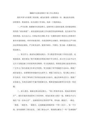 新编全省2023年纪检巡察组巡检工作个人心得体会 （6份）.docx