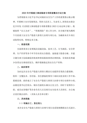 2023年城区开展重大事故隐患排查整治行动方案 （汇编6份）.docx