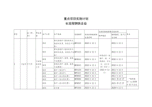 重点项目实施计划长流程钢铁企业.docx
