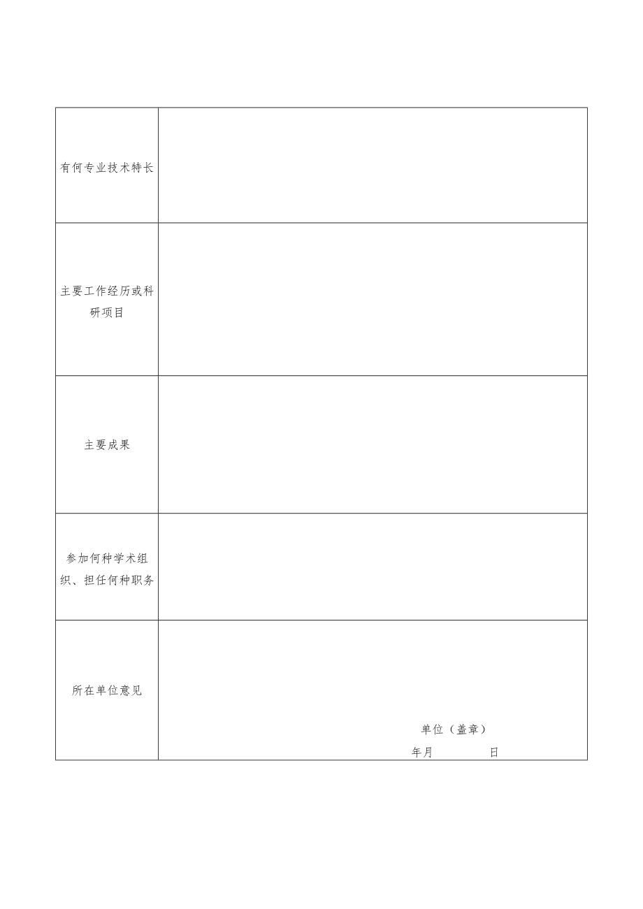 食品农产品认证技术工作组专家推荐表.docx_第2页