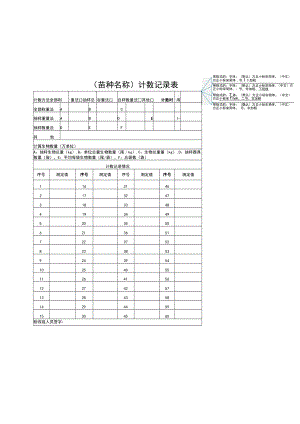 苗种名称计数记录表.docx