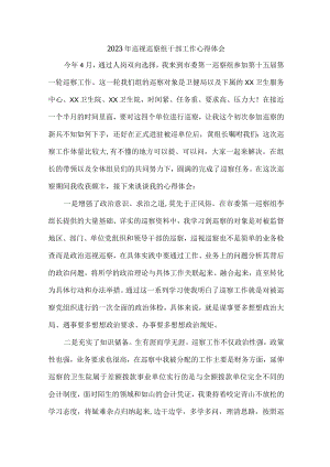 新编纪检党员干部2023年纪检巡察组巡检工作个人心得体会 （汇编8份）.docx