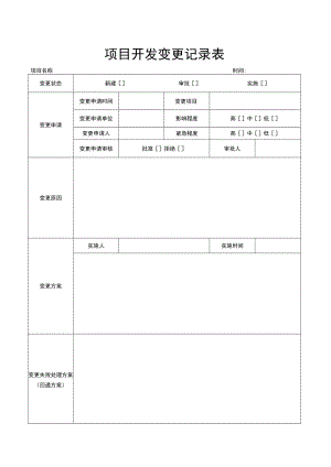 项目开发变更记录表.docx