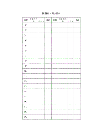 防损表（灭火器）.docx