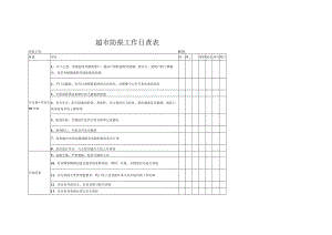超市防损工作日查表.docx